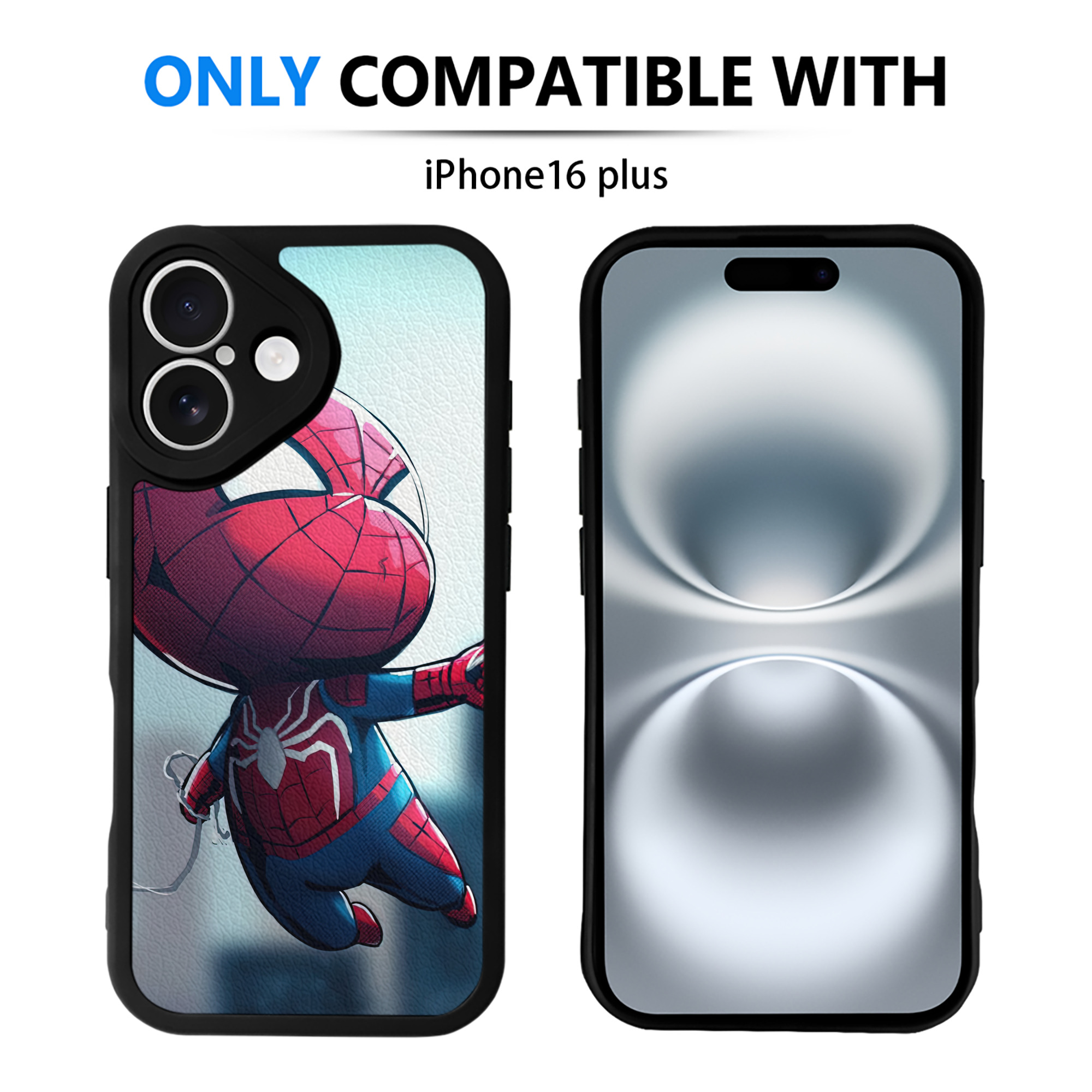 Spider Man スパイダーマン 【iPhone 16シリーズ対応】シリコンスマホケース（レザー調） 材質：シリコン